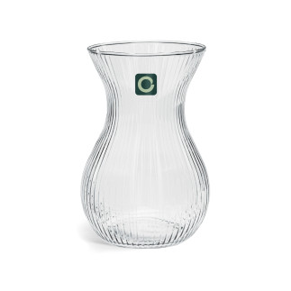 Wazon ryflowany 35446 Lyra 18 cm Glasset
