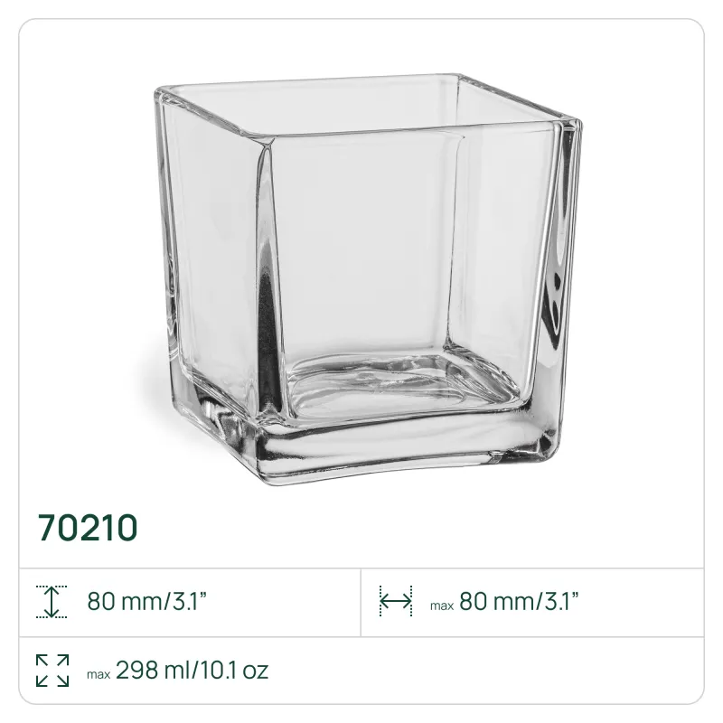 Pojemniki na świece, świeczniki 70210 Kano 8 cm 6 sztuk Glasset