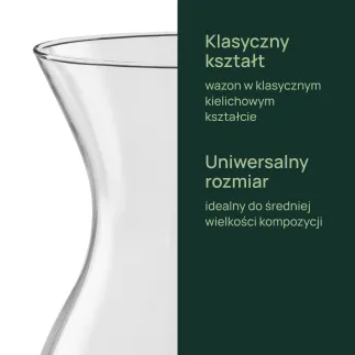 6x Wazon 35445 Sofia 18 cm Glasset