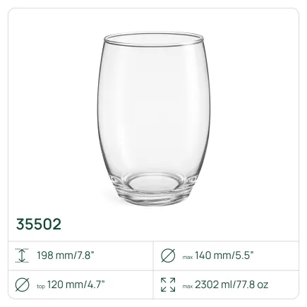 6x Wazon 35502 Sofia 19.8 cm Glasset