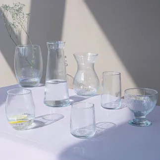 6x Wazon ryflowany 35503 Lyra 19.8 cm Glasset