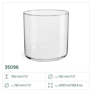 6x Wazon 35096 Luca 19 cm Glasset