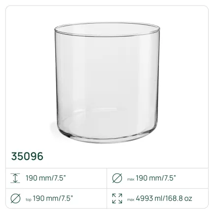 6x Wazon 35096 Luca 19 cm Glasset