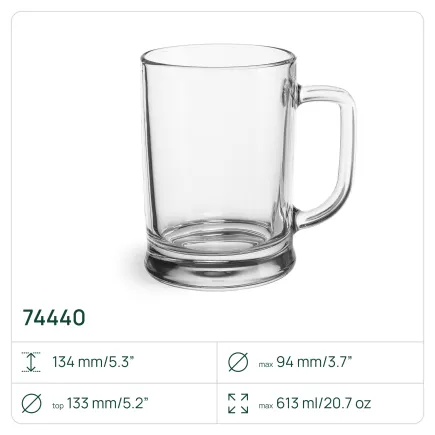 6x Kufel do piwa 74440 Birra 610 ml Glasset