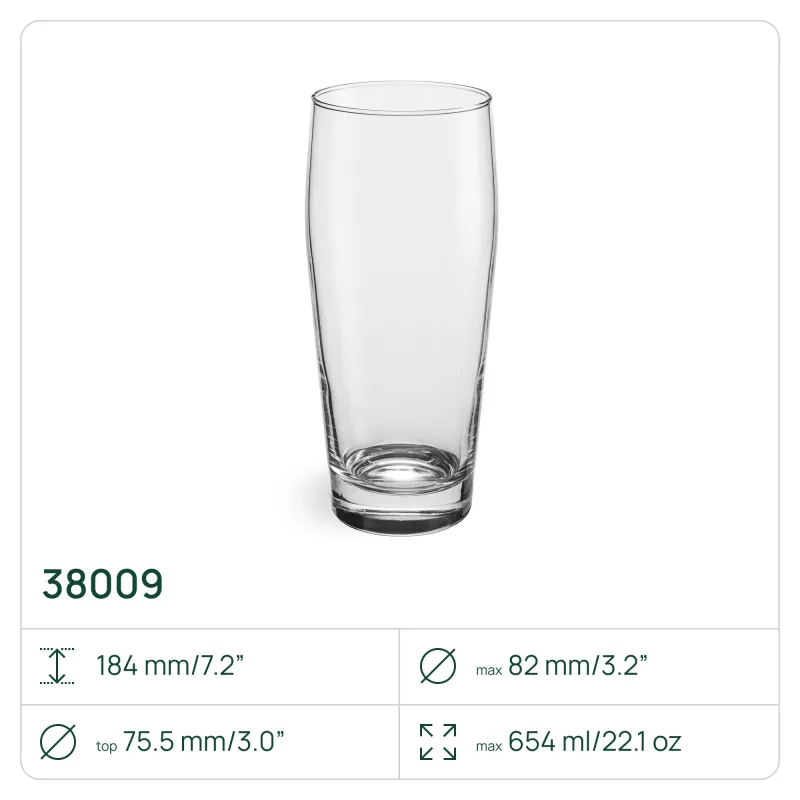 4x Szklanki do piwa 38009 Flint 650 ml 4 sztuki Glasset
