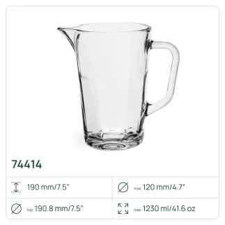 6x Dzbanek 74414 Alva 1230 ml Glasset