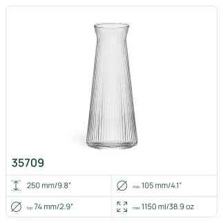 6x Karafka 35709 Lyra 1150 ml Glasset