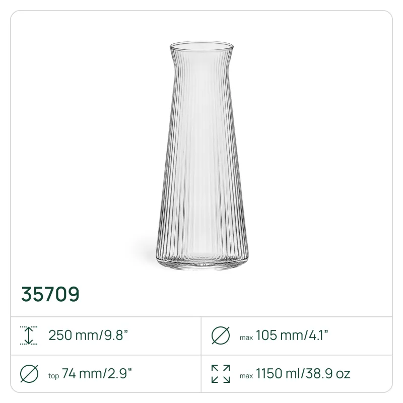 6x Karafka 35709 Lyra 1150 ml Glasset
