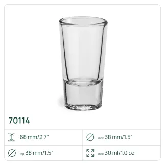 18x Kieliszki do wódki 70114 Roy 30 ml 6 sztuk Glasset