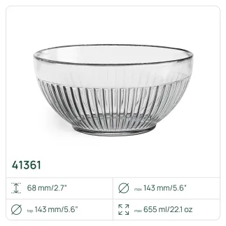 6x Miska 41361 Astra 14,3 cm Glasset