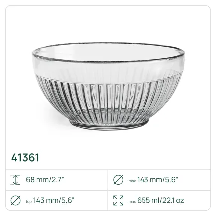 6x Miska 41361 Astra 14,3 cm Glasset