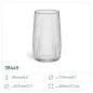 8x Szklanki do napojów ryflowane 38449 Lyra 509 ml 4 sztuki Glasset