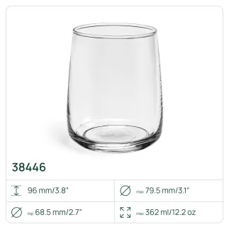 8x Szklanki do napojów 38446 Emma 362 ml 4 sztuki Glasset