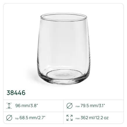 8x Szklanki do napojów 38446 Emma 362 ml 4 sztuki Glasset