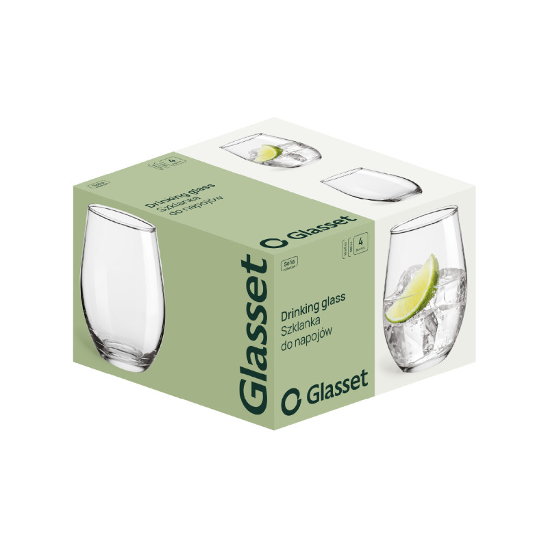 Szklanki do napojów 38443 Sofia 624 ml 4 sztuki Glasset