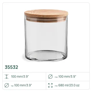 6x Pojemnik 35532 Stor 10 cm Glasset