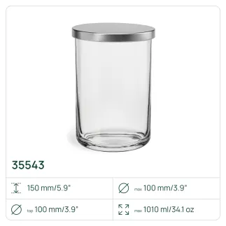 6x Pojemnik 35543 Tidy 15 cm Glasset