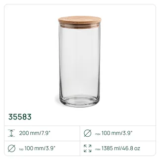 6x Pojemnik 35583 Stor 20 cm Glasset