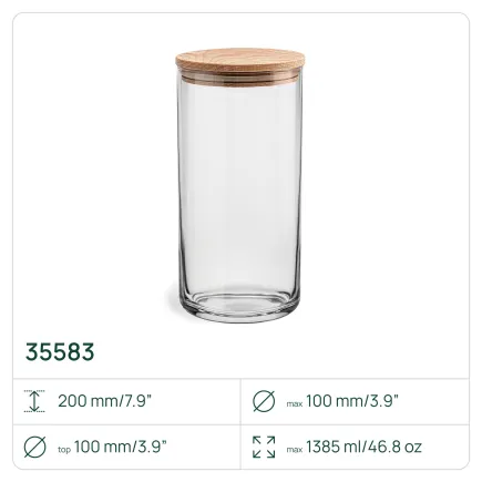 6x Pojemnik 35583 Stor 20 cm Glasset