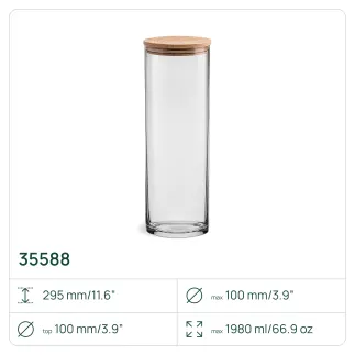 6x Pojemnik 35588 Stor 29,5 cm Glasset