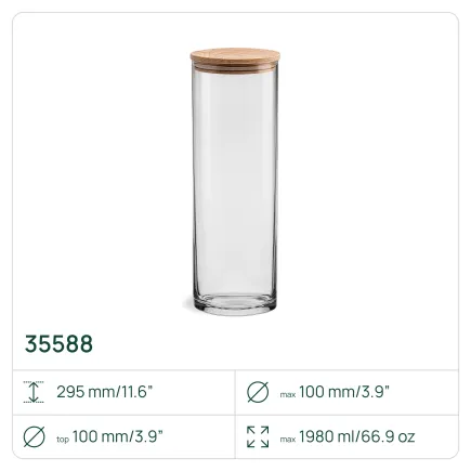 6x Pojemnik 35588 Stor 29,5 cm Glasset