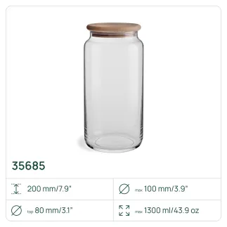 6x Pojemnik 35685 Stor 20 cm Glasset