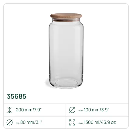 6x Pojemnik 35685 Stor 20 cm Glasset