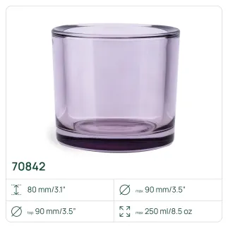 Pojemniki na świece, świeczniki 70842 Luna Lavender Haze 8 cm 6 sztuk