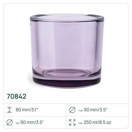 Pojemniki na świece, świeczniki 70842 Luna Lavender Haze 8 cm 6 sztuk
