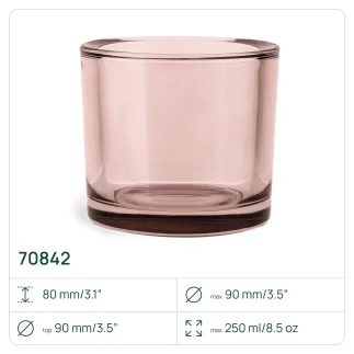 Pojemniki na świece, świeczniki 70842 Luna Mocha Rose 8 cm 6 sztuk