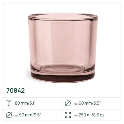 Pojemniki na świece, świeczniki 70842 Luna Mocha Rose 8 cm 6 sztuk