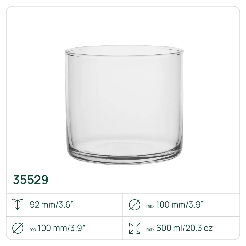 50x Pojemnik 35529 na świece, świecznik 600 ml Trend Glass