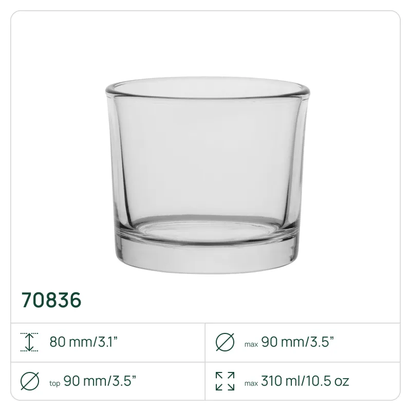 100x Pojemnik 70836 na świece, świecznik 310 ml Trend Glass