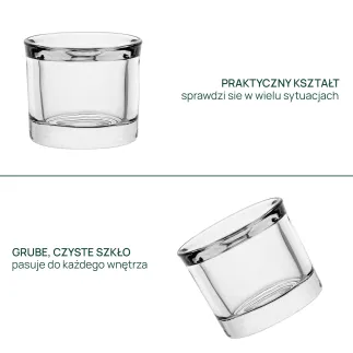 100x Pojemnik 70811 na świece, świecznik 88 ml Trend Glass