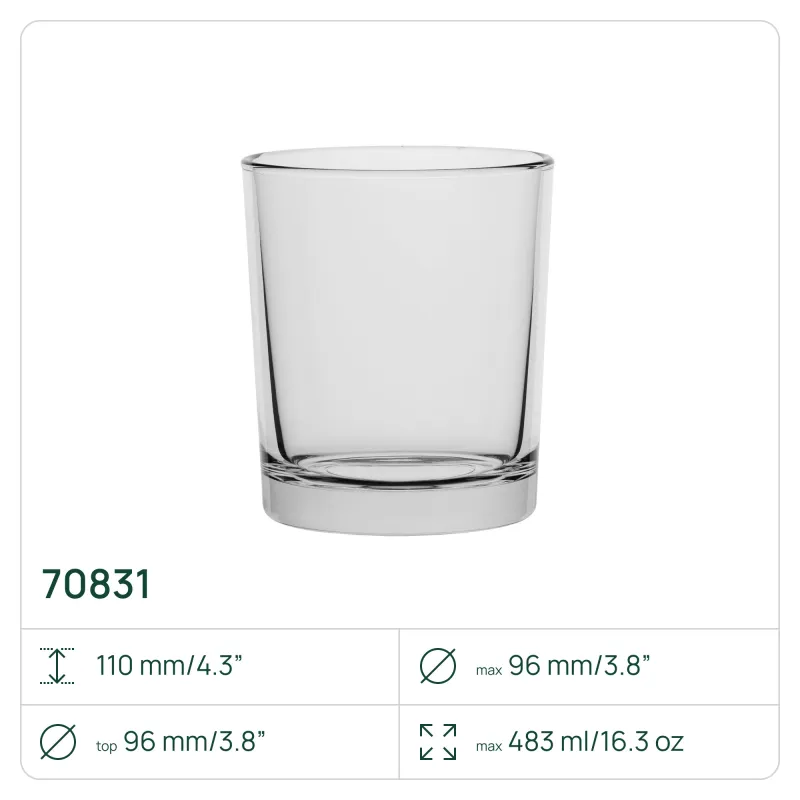 100x Pojemnik 70831 na świece, świecznik 483 ml Trend Glass