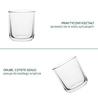 100x Pojemnik 70808 na świece, świecznik 280 ml Trend Glass