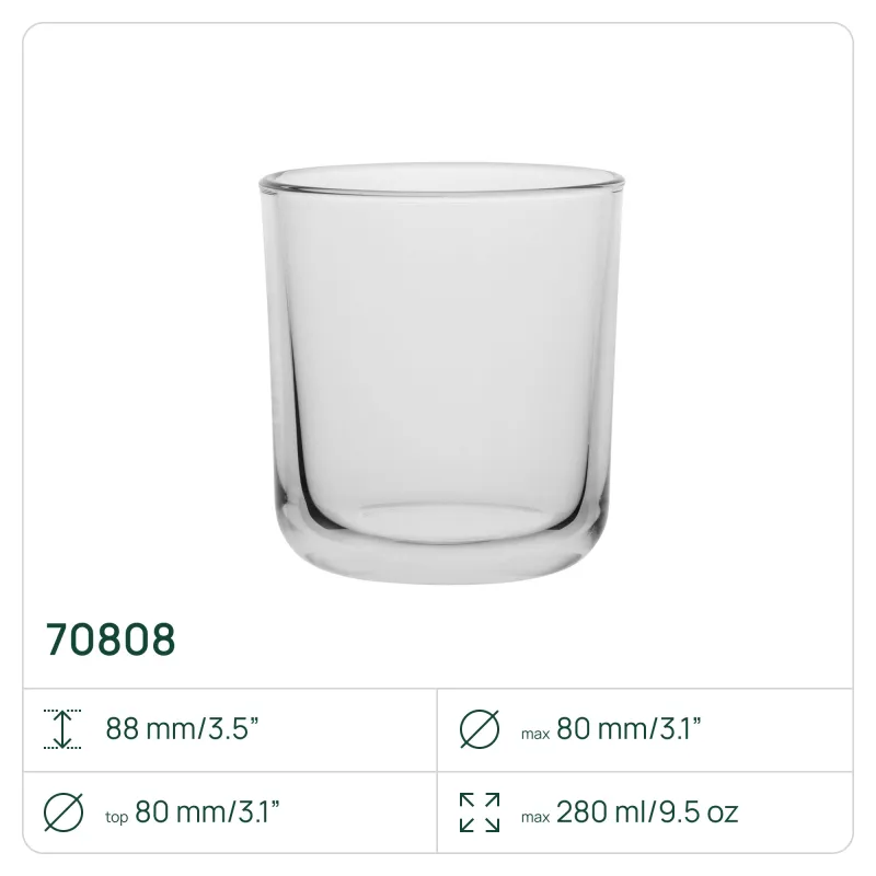 100x Pojemnik 70808 na świece, świecznik 280 ml Trend Glass