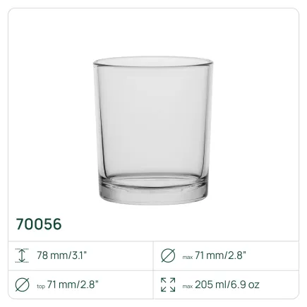 100x Pojemnik 70056 na świece, świecznik 205 ml Trend Glass