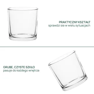 100x Pojemnik 70822 na świece, świecznik 528 ml Trend Glass