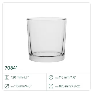 100x Pojemnik 70841 na świece, świecznik 825 ml Trend Glass