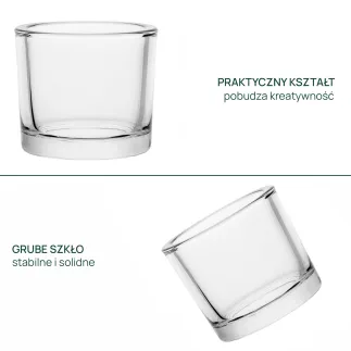 PALETA 1248x Pojemnik 70842 na świece, świecznik 250 ml Trend Glass
