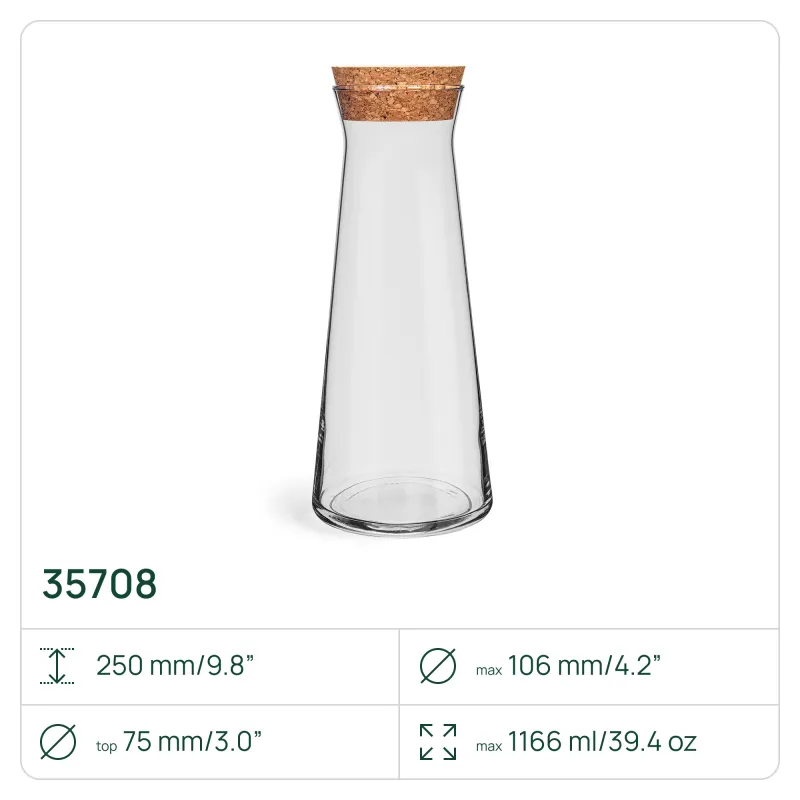 6x Karafka z korkiem 35708 Emma 1166 ml Glasset