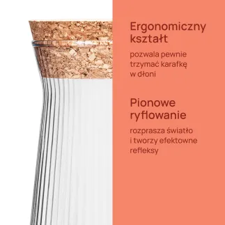 6x Karafka z korkiem 35709 Lyra 1150 ml Glasset