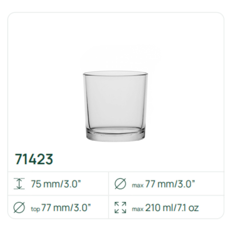 Pojemnik 71423 na świece, świecznik 210 ml Trend Glass
