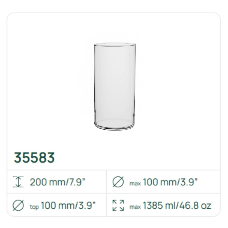 Wazon, cylinder 35583, 1385 ml