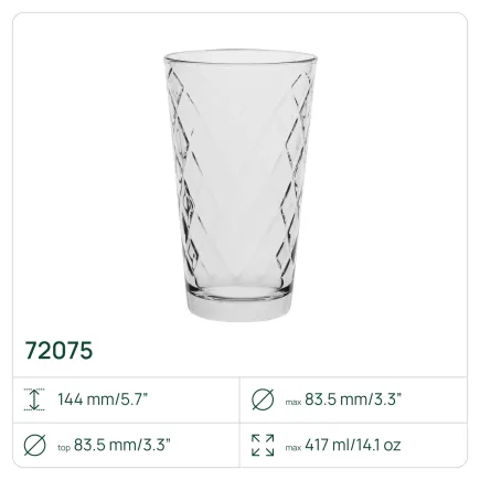 135 x Szklanka 72075 Lotte, 417 ml