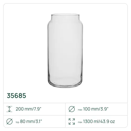 50 x Wazon z przewężeniem 35685, 1300 ml