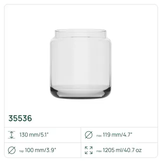 50 x Pojemnik z przewężeniem 35536, 1205ml