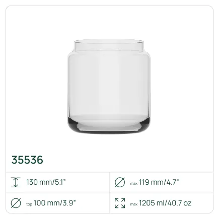 50 x Pojemnik z przewężeniem 35536, 1205ml