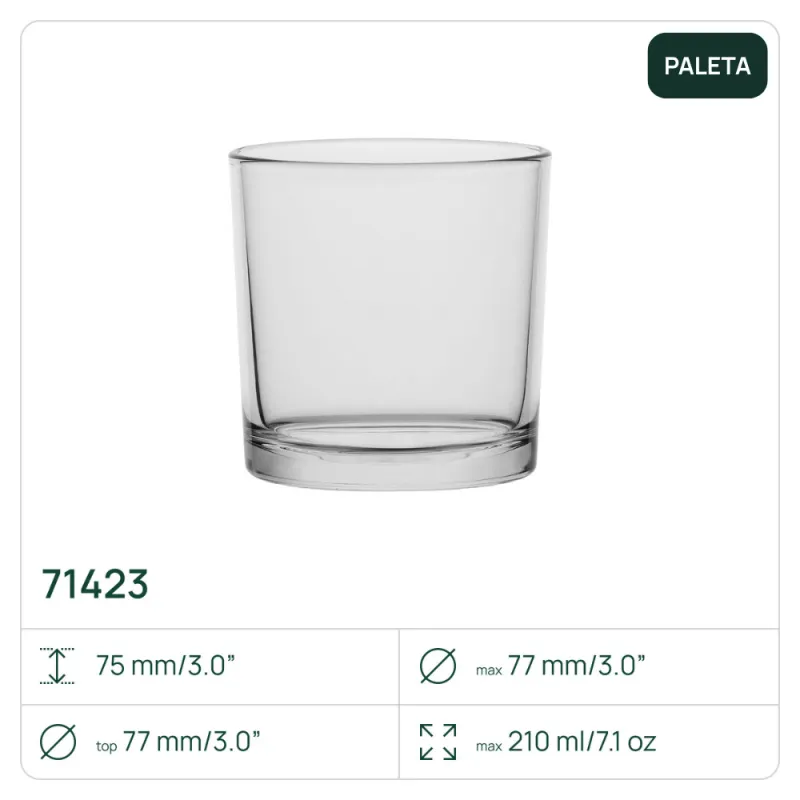 2310 x Pojemnik 71423 na świece, świecznik 210 ml Trend Glass